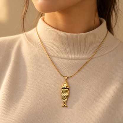 Golden Fish Necklace