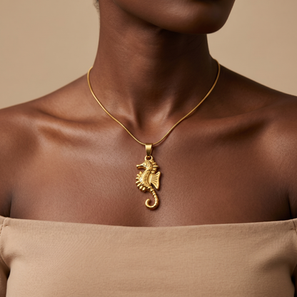 Gold Seahorse Necklace