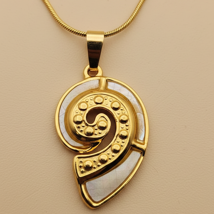 Spiral Shell Pendant Necklace