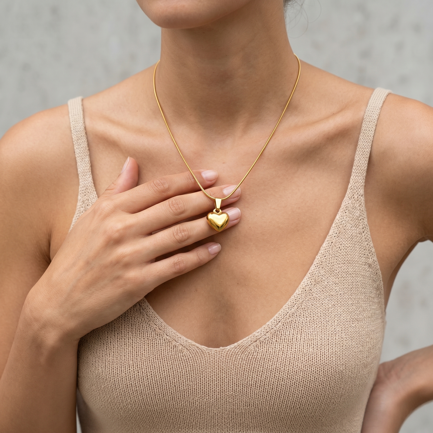 Gold Little Heart Necklace
