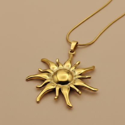 Gold Organic Sun Necklace