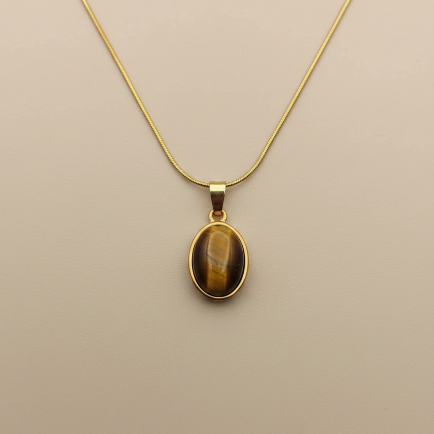Gold Tiger Eye Sunburst Necklace – Statement Vintage Pendant