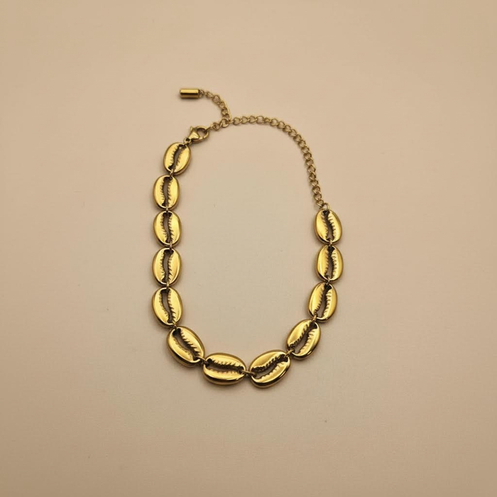 Gold Shell Link Bracelet – Summer Minimal Design