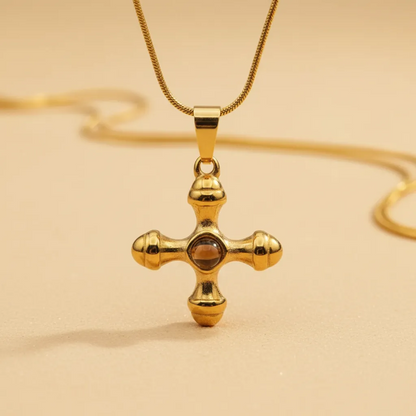 Tigereye Cross Necklace