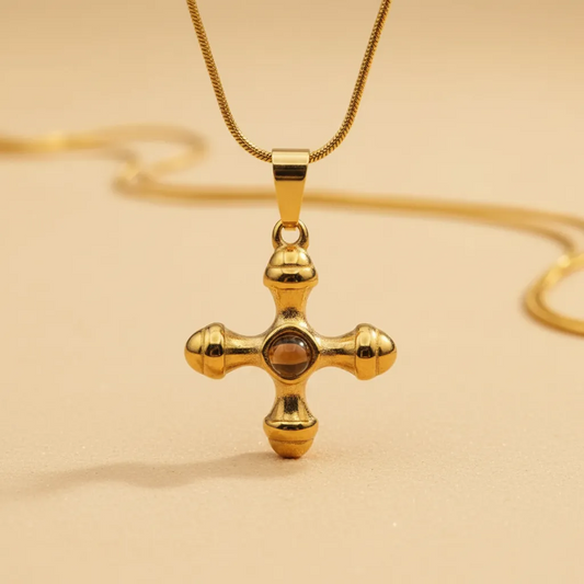 Tigereye Cross Necklace