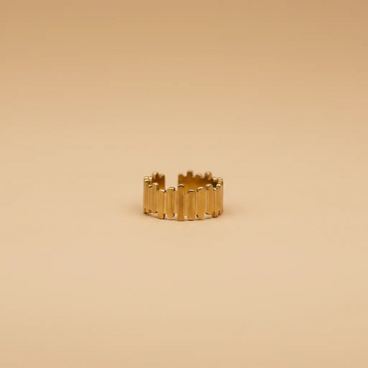 Gold Open Circle Adjustable Ring