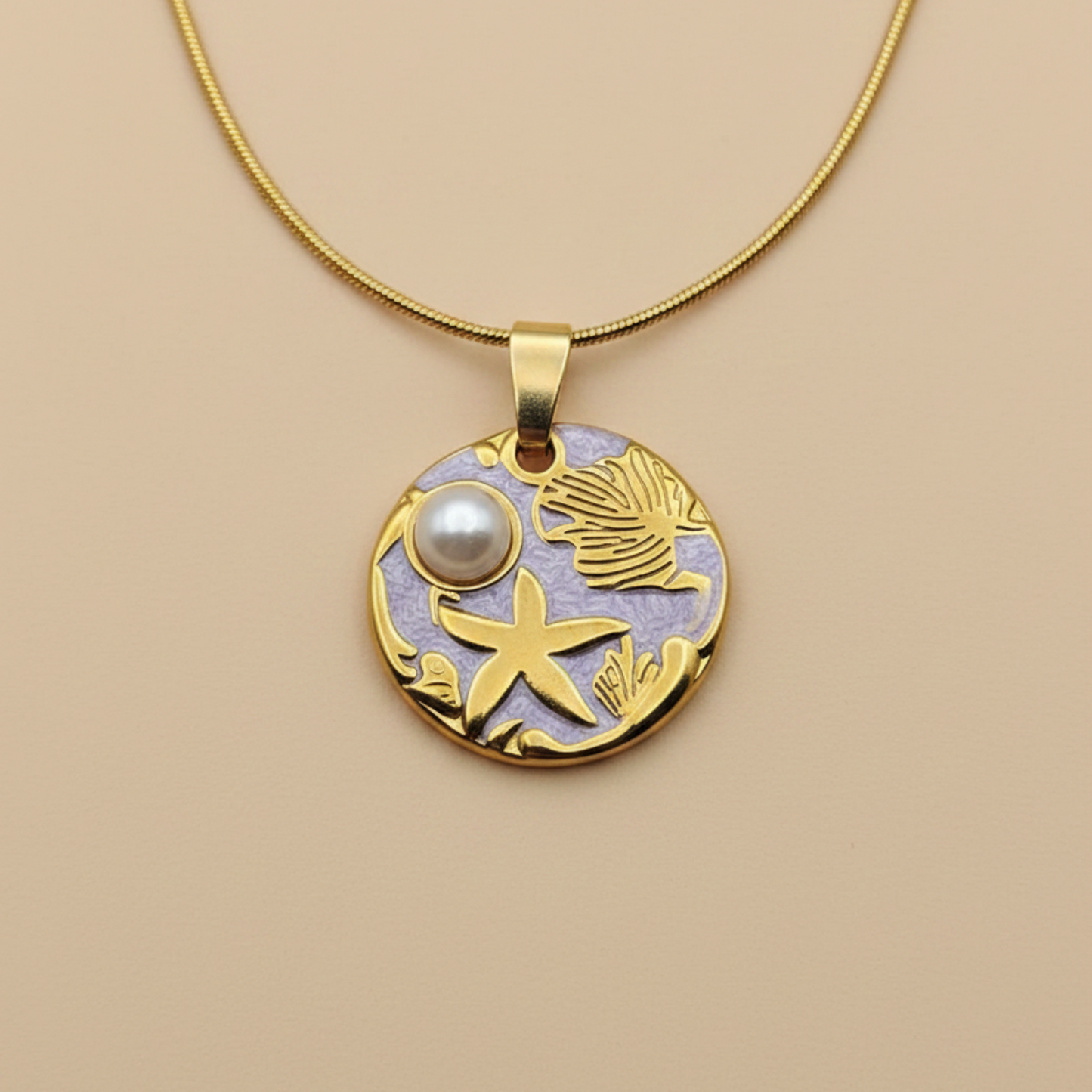 Gold Ocean Starfish Necklace