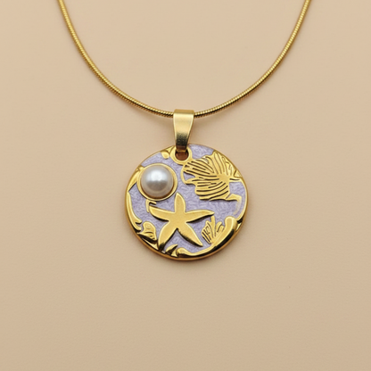 Gold Ocean Starfish Necklace