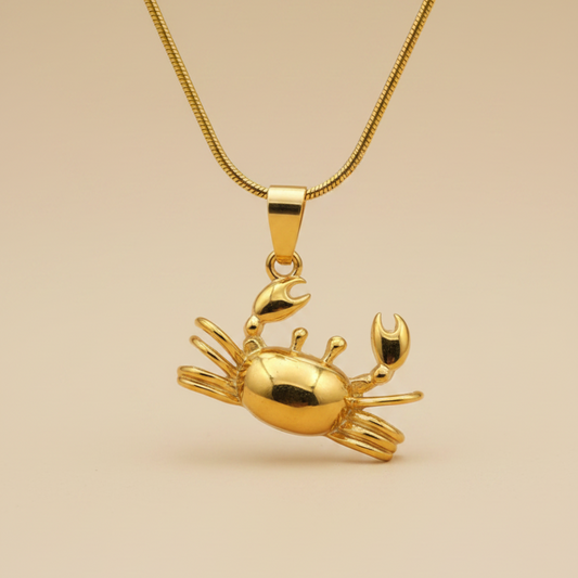 Gold Crab Necklace