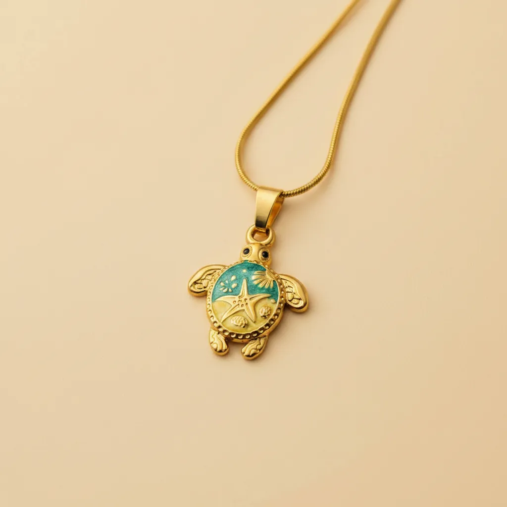 Turtle Ocean Pendant Necklace