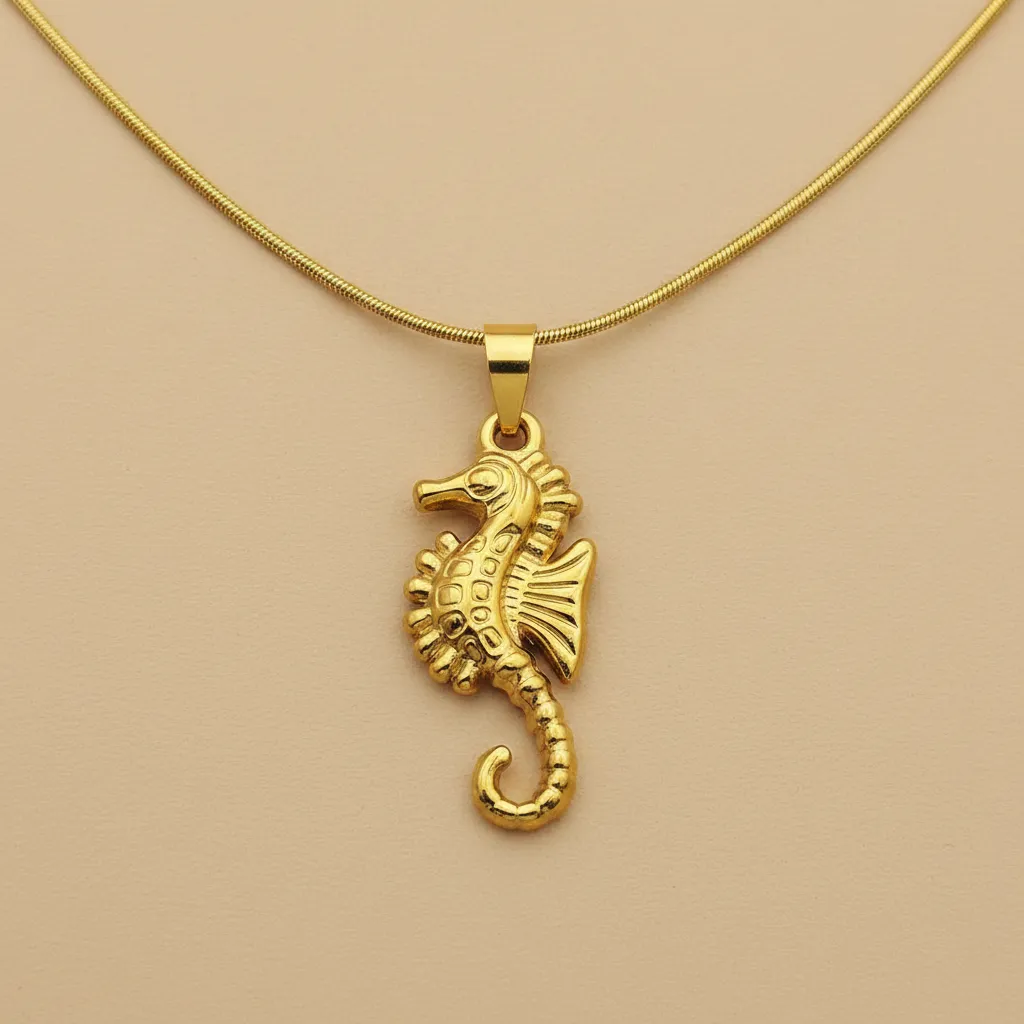 Gold Seahorse Necklace