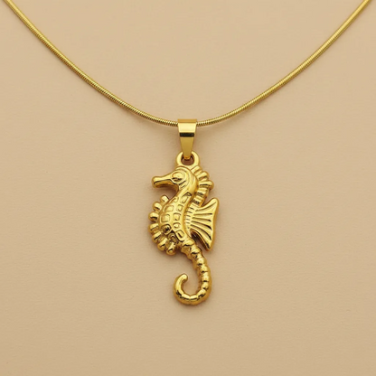 Gold Seahorse Necklace